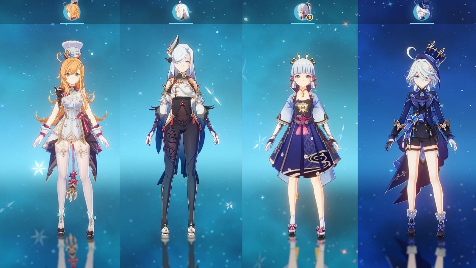 Escoffier, Shenhe, Ayaka, and Furina (Image via HoYoverse)